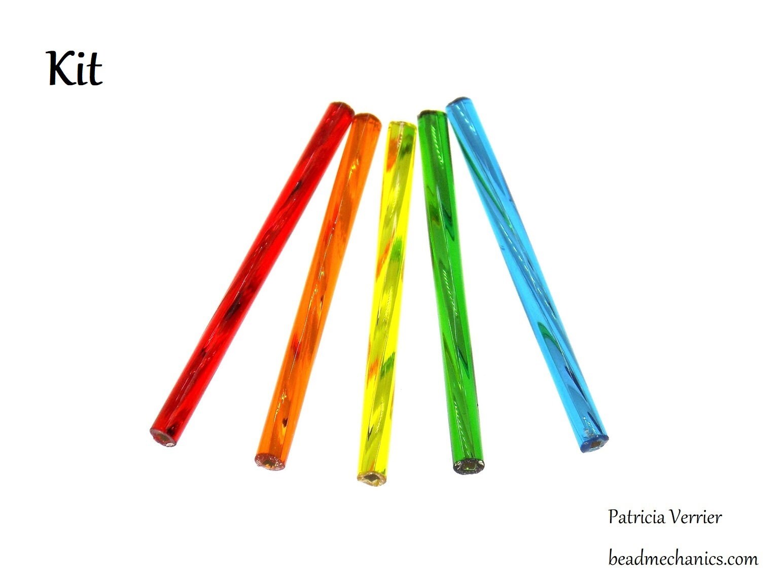 Bead Kit for 30mm Bugle Bead Five Colour Interlinked Etsy