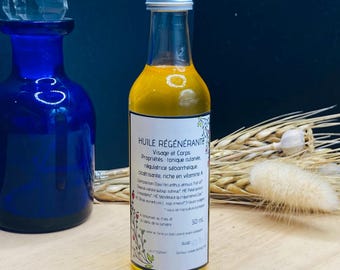 Huile Régénérante, à la Carotte et aux huiles essentielles, riche en Vitamine A
