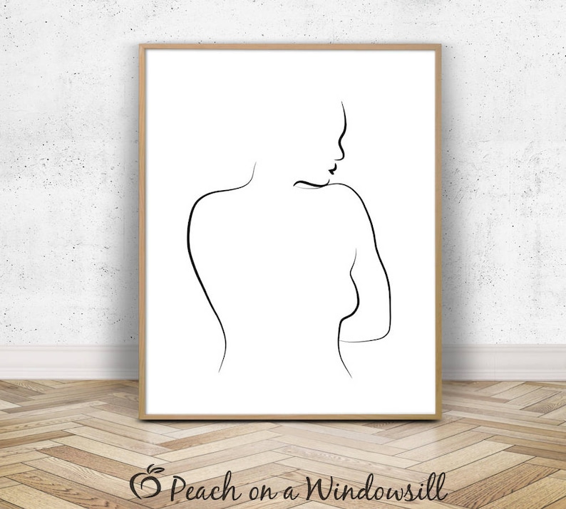 Arte Original De La Pared Desnuda Boceto De Mujer Desnuda Etsy