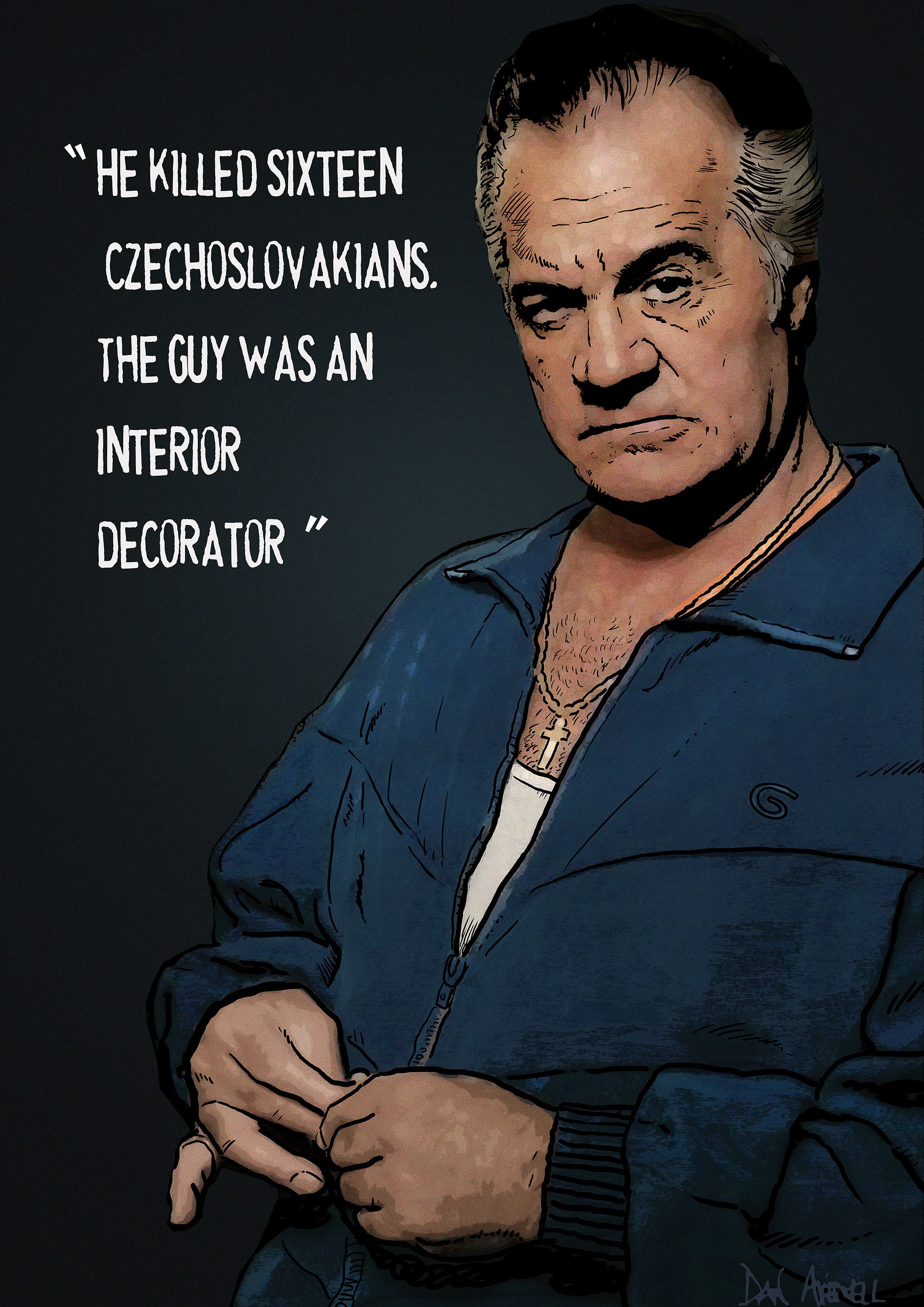 The Sopranos Paulie Walnuts Art Print/poster Etsy