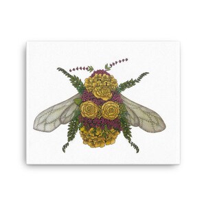 Blooming Bee Canvas Print