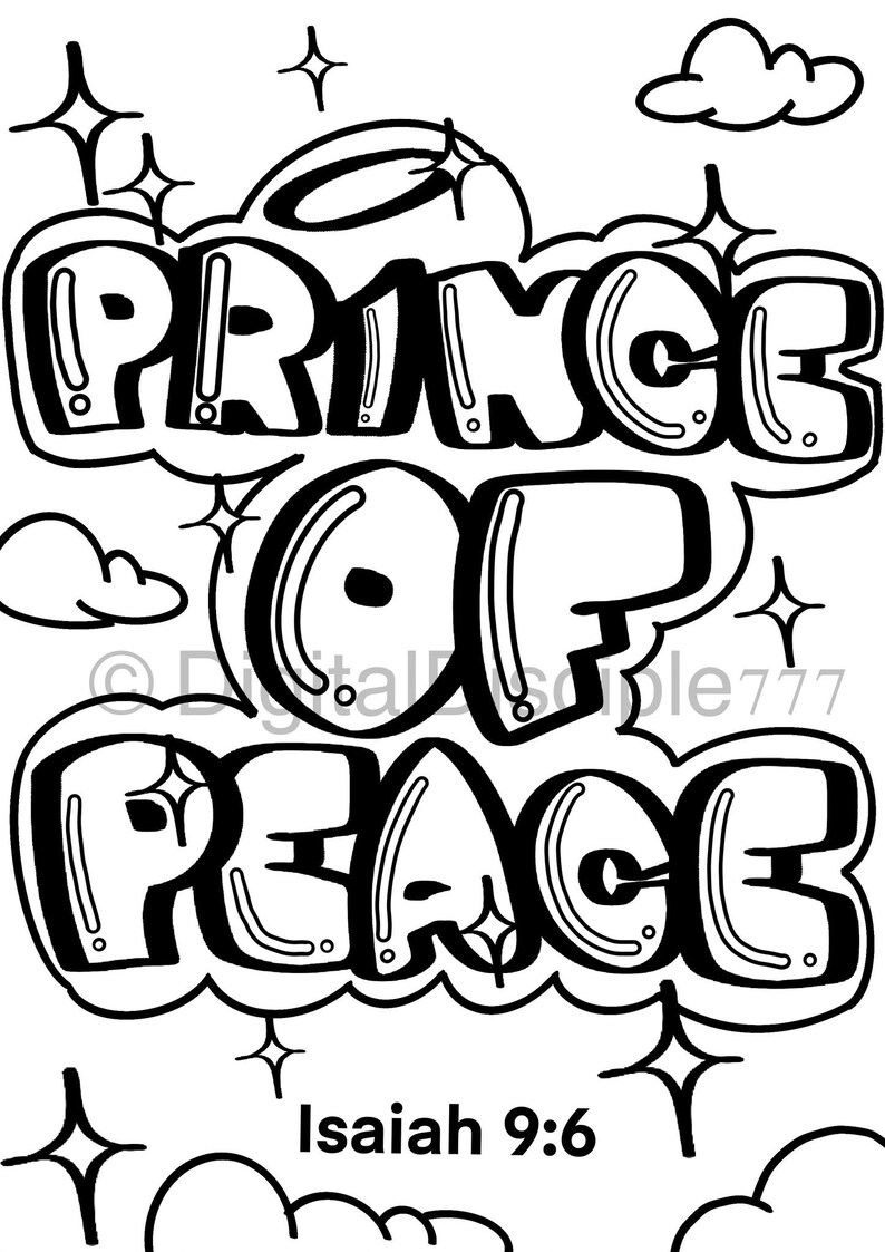 Scripture Coloring Pages Graffiti 6 X Christian Graffiti Style Colouring Pages - Etsy