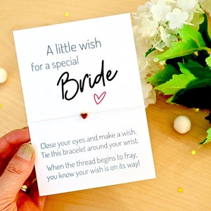 Bride Wish Bracelet, Friend Bride Gifts, Gift For Bride, Bride To Be, Daughter Bride Gift, Wedding Wish Bracelet by janeBprints image 1