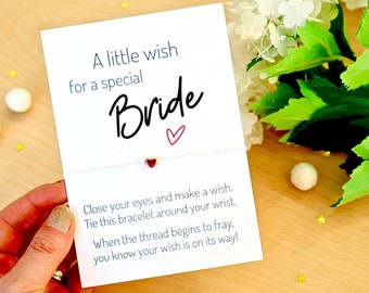 Bride Wish Bracelet, Friend Bride Gifts, Gift For Bride, Bride To Be, Daughter Bride Gift, Wedding Wish Bracelet by janeBprints
