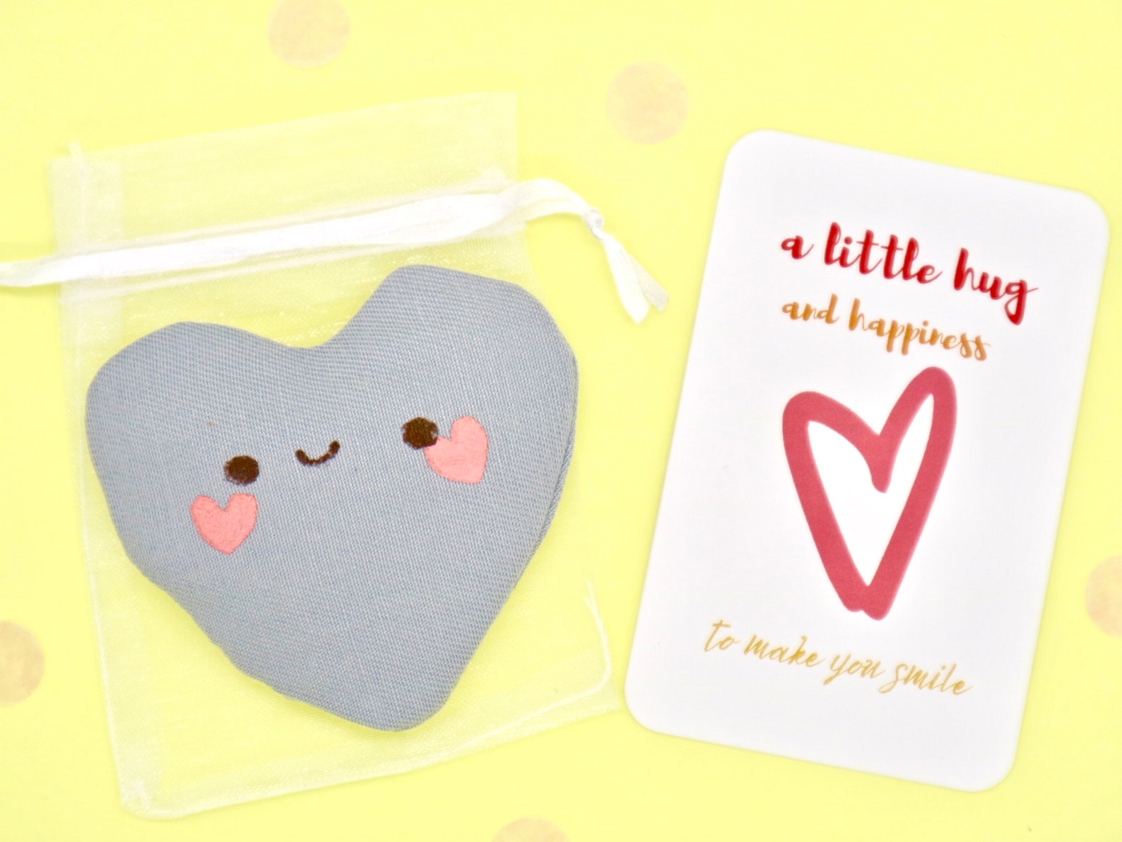 Pocket Heart Hug Gift Fabric Pocket Hug Small Gift For Him Etsy