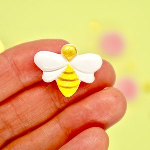 Bee Pin Badge, Bee Gift For Her, Handmade Clay Pin, Bee Gift, Bee Birthday Gift Her, Bee Girl, Positivity Gift by janeBprints image 2