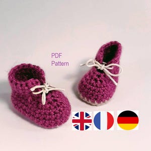 Crochet Shoes super easy Pattern for Doll, for doll- foot size: 4cm, Amigurumi Shoes.