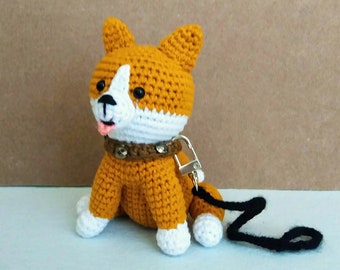 Crochet PATTERN for Corgi Dog, PDF in English, Amigurumi small Dog, crochet Animal toy, Crochet Corgi