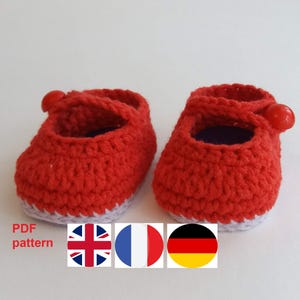 Crochet Doll Shoes Pattern, 5cm Foot (PDF Pattern)
