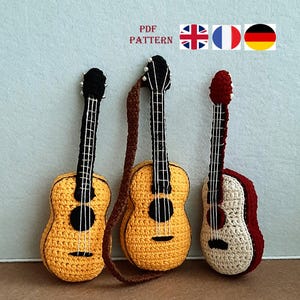 PATTERN for Classical Guitar for Dolls, Amigurumi small guitar, Toy Guitar