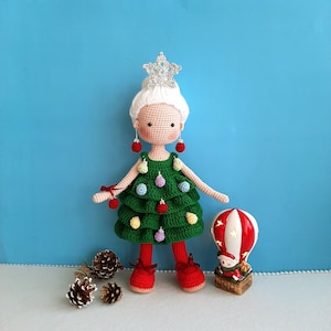 PATTERN Crochet Doll “Christmas Tree”,Amigurumi Doll for Xmas,PDF pattern in English,Pattern includes:DOLL base with hair, removable Clothes