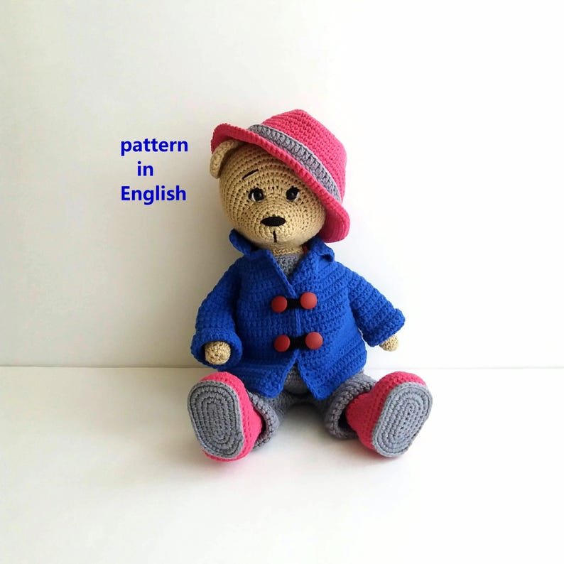 Crochet Teddy Bear Pattern, Amigurumi Mr. Bear, Removable Outfit image 1