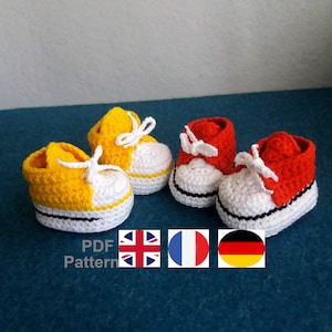 Crochet Pattern for Doll Shoes Sneakers, Shoes Pattern with 2 versions of soles.