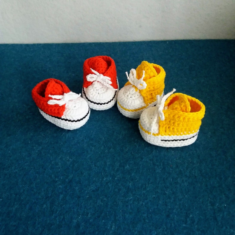 Crochet Pattern for Doll Shoes Sneakers, PDF Pattern in English, Shoes Pattern with 2 versions of soles. image 8