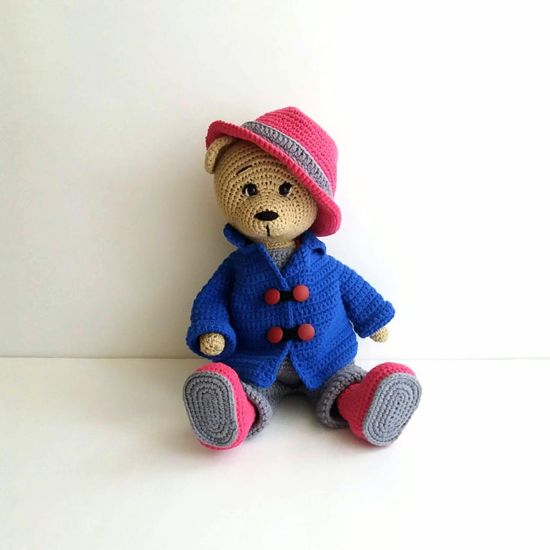 Crochet Teddy Bear Pattern, Amigurumi Mr. Bear, Removable Outfit image 7
