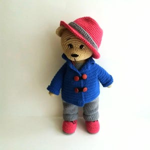 Crochet Teddy Bear Pattern, Amigurumi Mr. Bear, Removable Outfit image 2