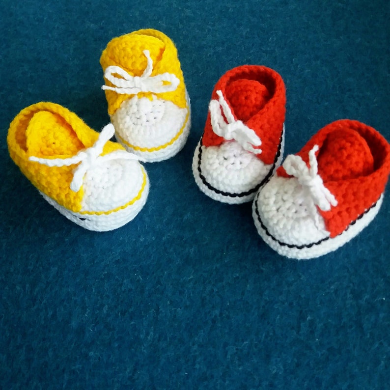 Crochet Pattern for Doll Shoes Sneakers, PDF Pattern in English, Shoes Pattern with 2 versions of soles. image 2