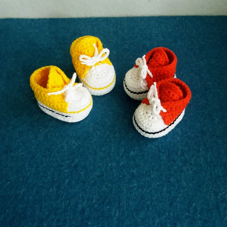 Crochet Pattern for Doll Shoes Sneakers, PDF Pattern in English, Shoes Pattern with 2 versions of soles. image 9