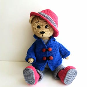 Crochet Teddy Bear Pattern, Amigurumi Mr. Bear, Removable Outfit image 6