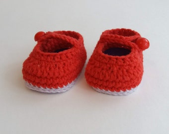 Crochet Shoes Pattern for Doll, foot size 5cm, around instep 8,5cm, PDF in English, Super easy Doll Shoes Pattern