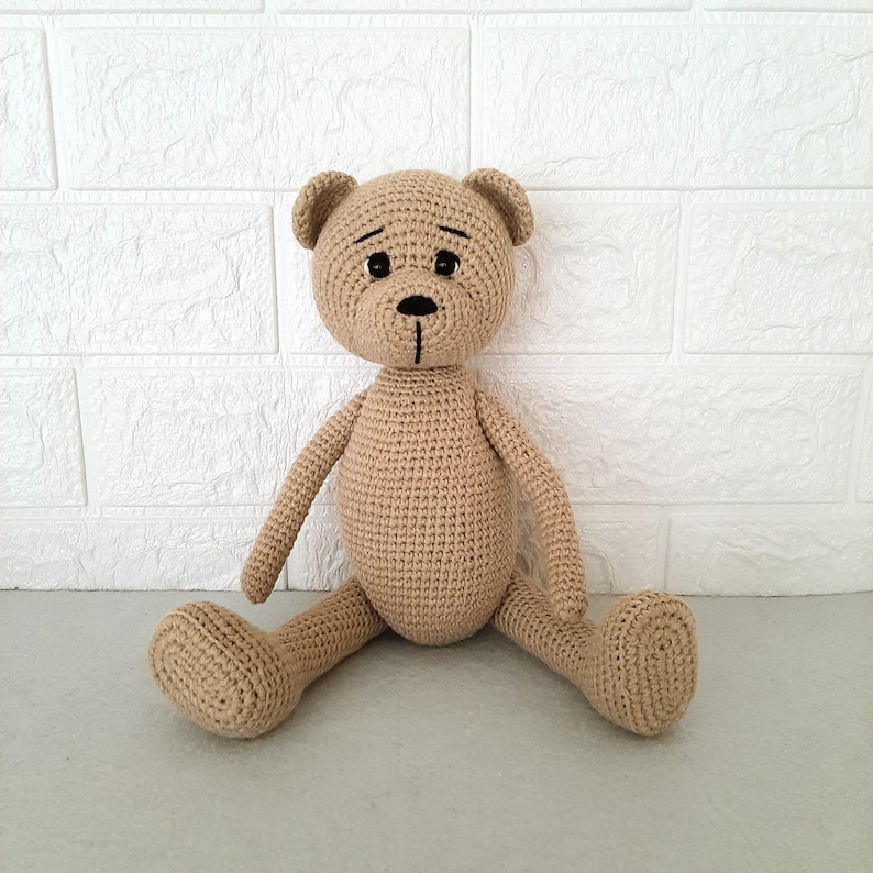Crochet Teddy Bear Pattern, Amigurumi Mr. Bear, Removable Outfit image 5