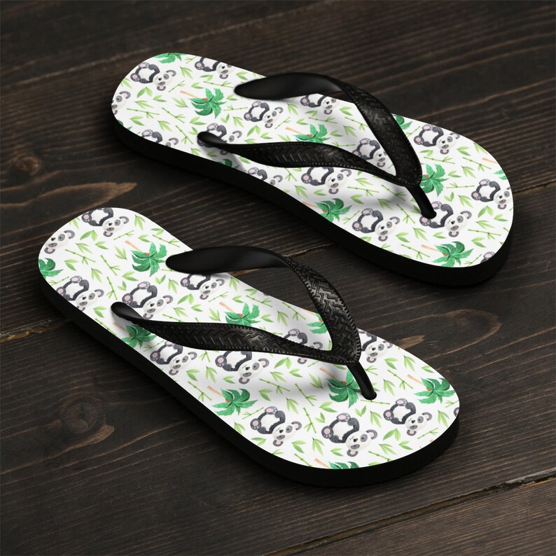 panda flip flops