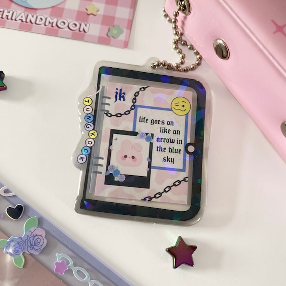 Bts holographic keychain best sale