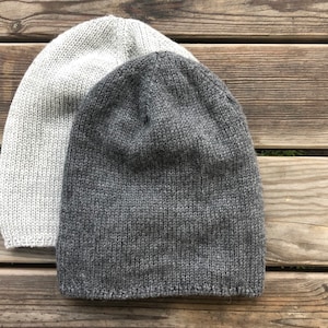 Winter unisex grey hat Family look adult kids girl boy baby man woman merino wool clothes infant toddler children gift knit handmade