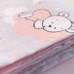 Salmon Bear Rabbit swaddle Newborn baby girl blanket Gift Cotton summer duvet Organic filling Waffle Toddler throw