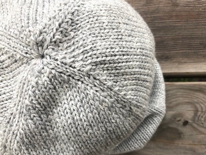 Winter unisex grey hat Family look adult kids girl boy baby man woman merino wool clothes infant toddler children gift knit handmade image 4