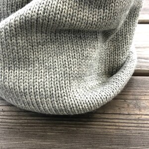 Winter unisex grey hat Family look adult kids girl boy baby man woman merino wool clothes infant toddler children gift knit handmade image 3