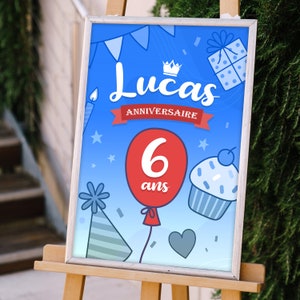 Decorazione poster personalizzata per annuncio del compleanno del ragazzo