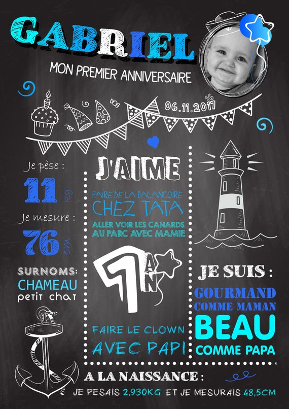 Affiche Panneaux Chalkboard Souvenir Anniversaire 1 An Etsy Affiche Panneaux Chalkboard Souvenir Anniversaire 1 An Etsy