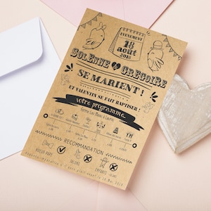 Condividi matrimonio personalizzato - modello guinguette
