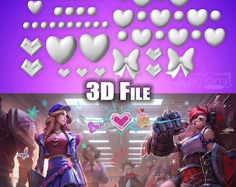 Heartthrob Caitlyn League of Legends Accessories STL Files