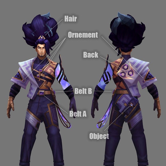 Accessories Yasuo Inkshadow Prestige League of Legends STL Accessories Yasuo Inkshadow Prestige League of Legends STL