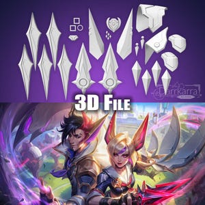 Xayah Battle Academia Accessory League of Legends STL Files