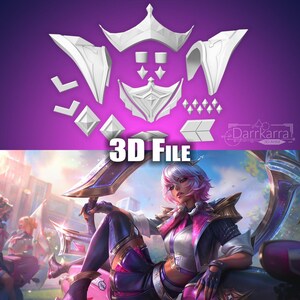 Qiyana Prestige Battle Academia Accessory League of Legends STL Files