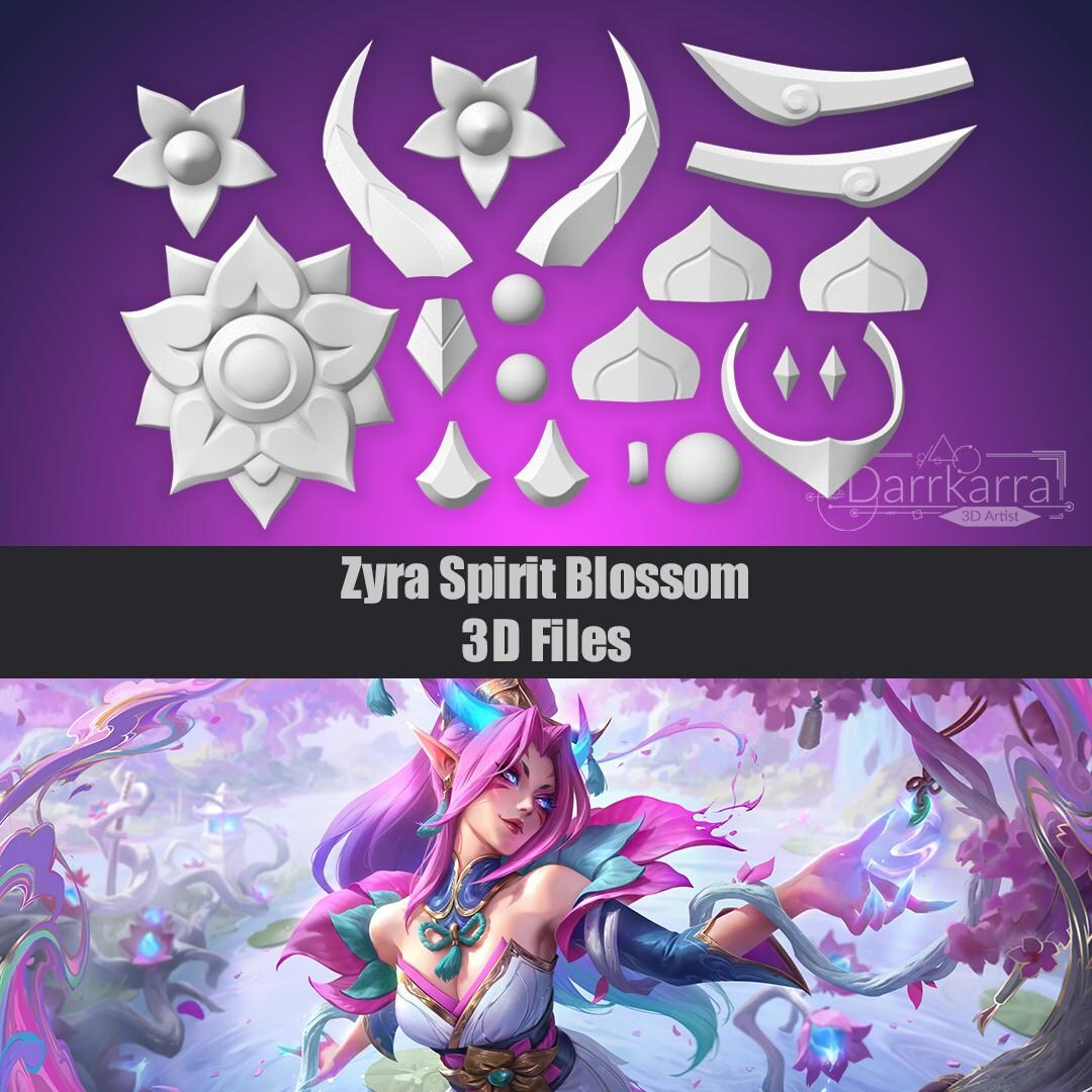 Buy Zyra Spirit Blossom Accessories League of Legends STL Files Online in  India