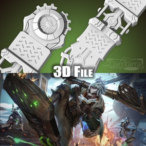 Ekko Firelight Hoverboard League of Legends STL