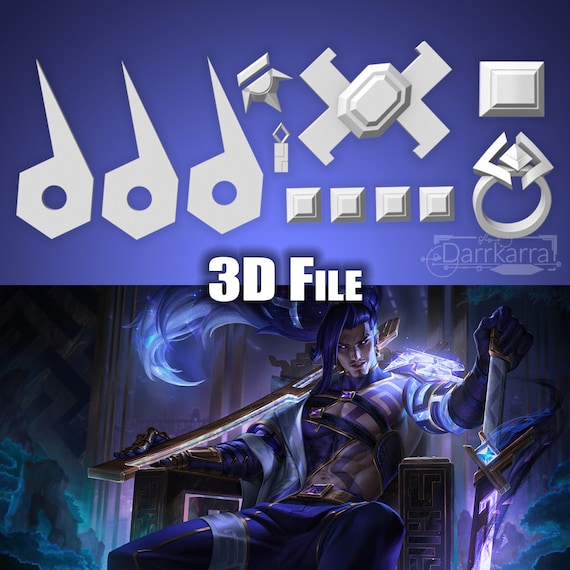 Accessories Yasuo Inkshadow Prestige League of Legends STL Accessories Yasuo Inkshadow Prestige League of Legends STL
