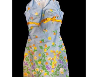 Barbie Fashion #24655 Pretty Flowers Blue Spring Dress 1999 Mattel Labeled