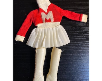 Barbie Fashion 7711 Francie Get Ups N Go 1973 Cheerleader Uniform with Boots