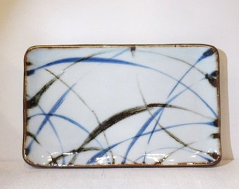 Handeishi Hironaga-gama, Rectangular dish plate. Japanese Studio pottery / PotteryCollection