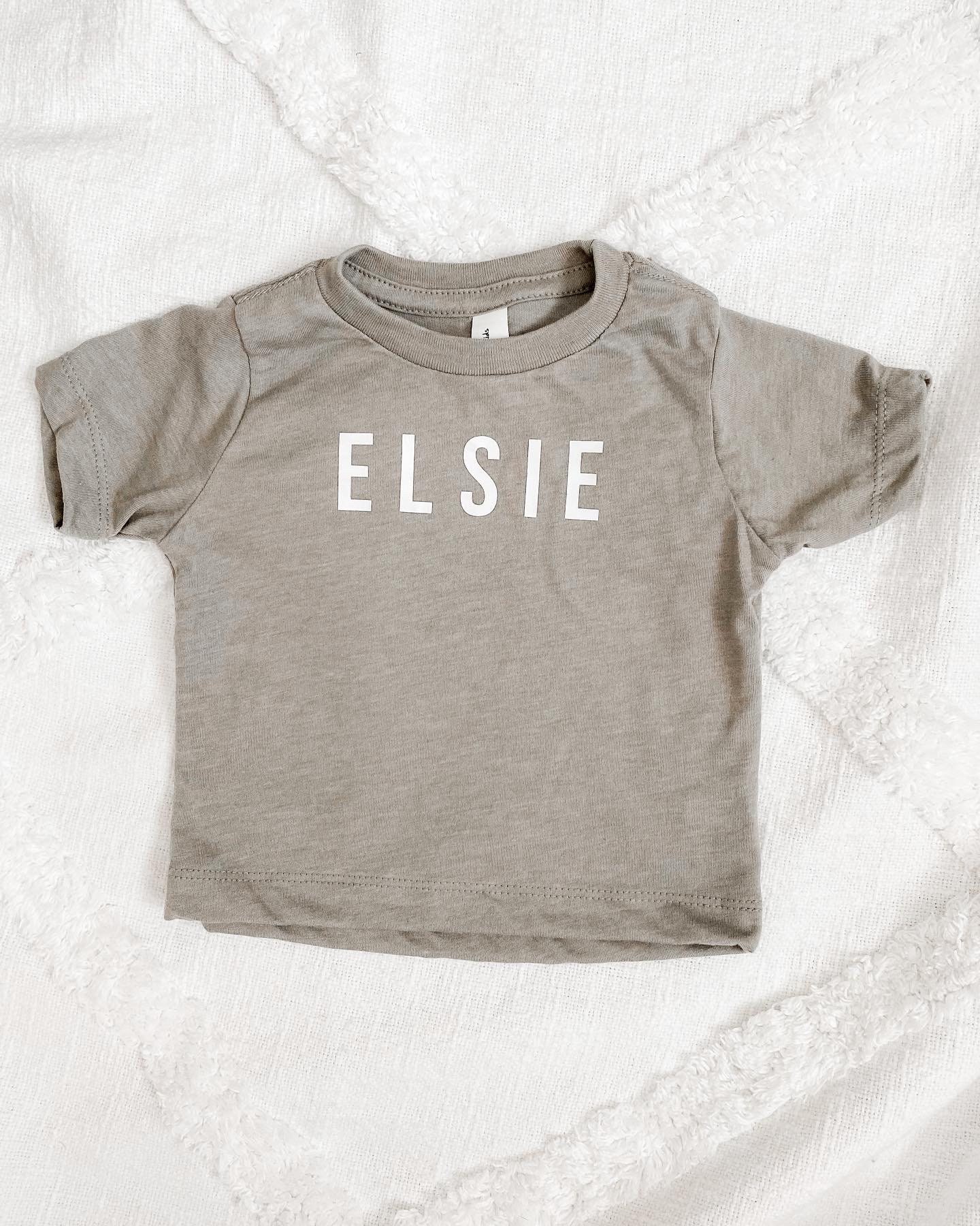 The RAE Baby and Kids Custom Name Neutral T-Shirt | Etsy