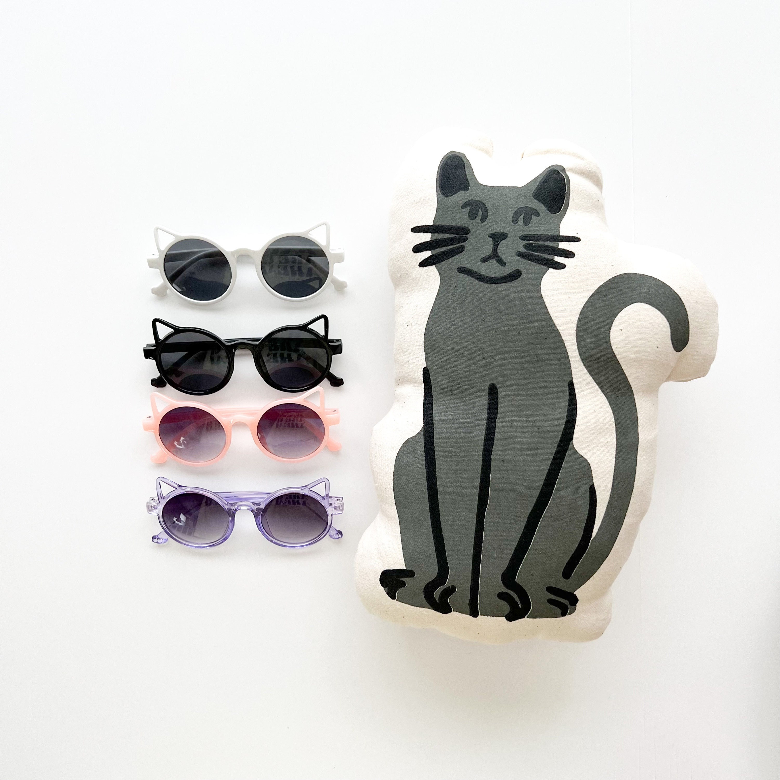 Kids Cat Sunglasses - White main image 1