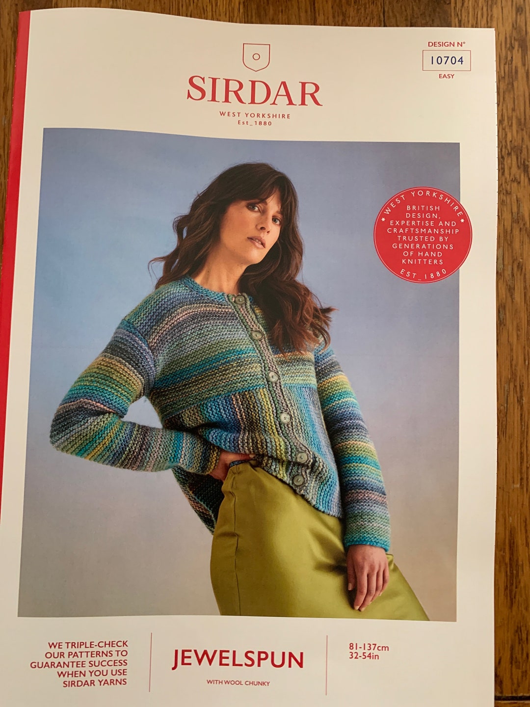 Sirdar Kit Knitting Pattern 10704 Ladies Cardigan Inc Etsy