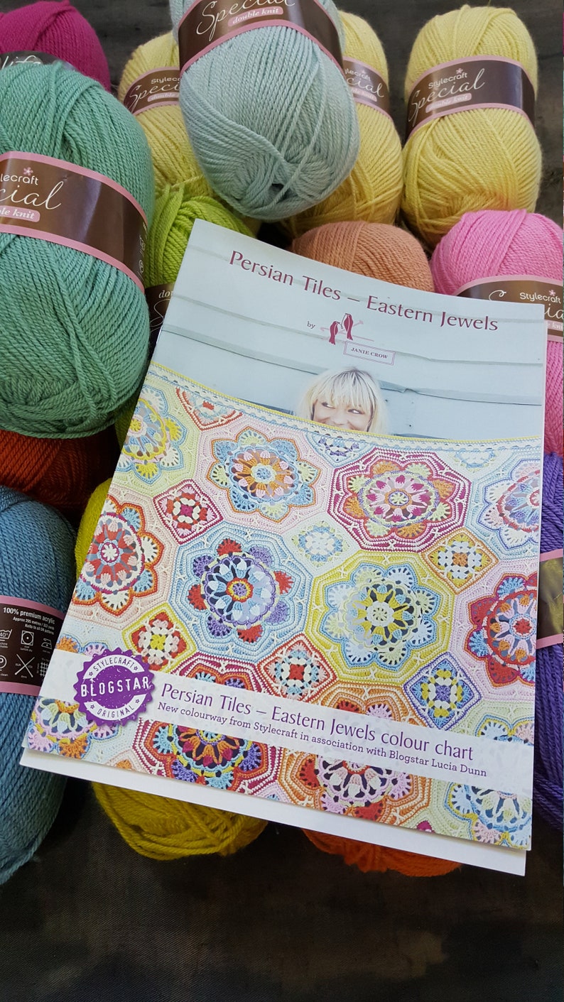 Persian Tiles Eastern Jewels Complete Crochet Blanket Kit | Etsy Australia