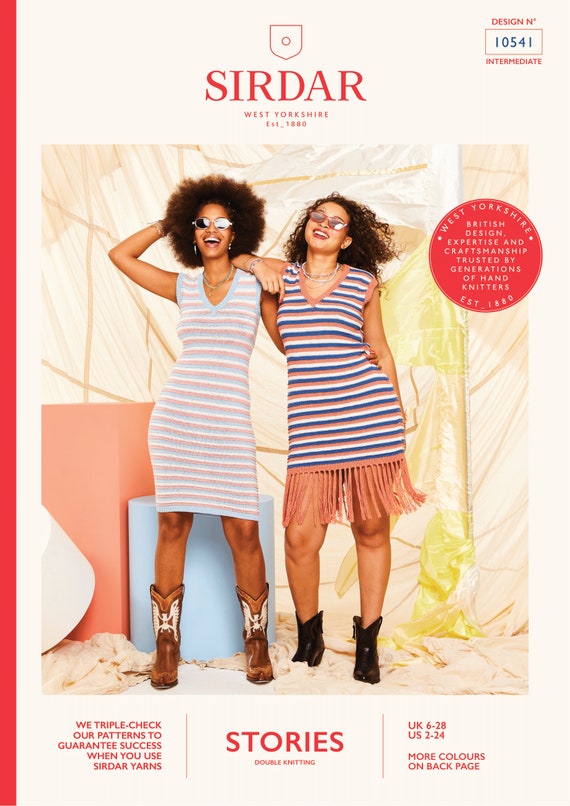 Sirdar Festival Stories Knitted Dress Pattern 10541 - Etsy Sirdar Festival Stories Knitted Dress Pattern 10541 - Etsy