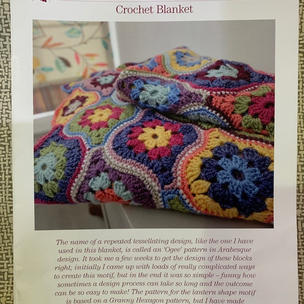 Mystical Lantern’s crochet blanket pattern by Janie Crow